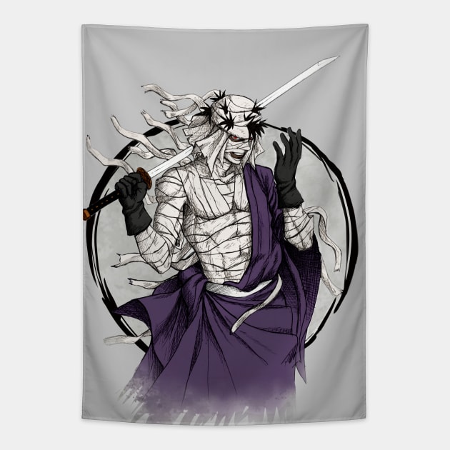 Makoto Shishio Tapestry by mcashe_art