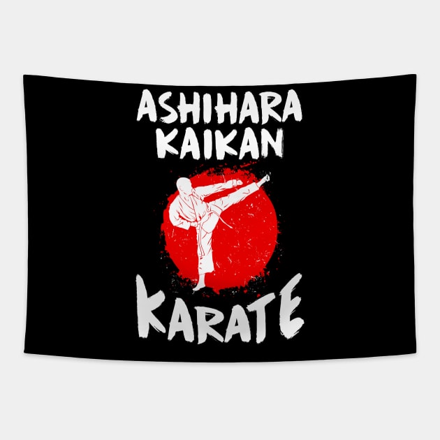 Ashihara Kaikan Karate Martial Arts Training Karate Outfit Tapestry by JTYDesigns