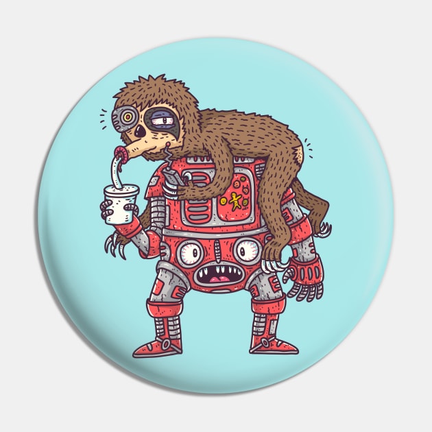Cyber Sloth Pin by hex
