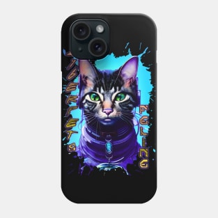 Cyberpets Feline,cat, feline, pet , cyberpunk Edgerunners inspired , anime, manga T-Shirt Phone Case