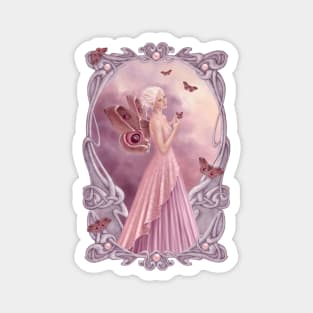 Pearl Birthstone Fairy Magnet