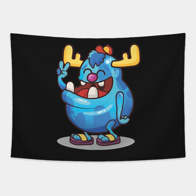 peace monster :) Tapestry by peyek saputra