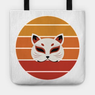 kitsune mask sunrise Tote