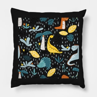 Dinosaur Jungle Pillow