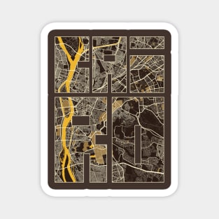 Cairo, Egypt City Map Typography - Pastel Magnet