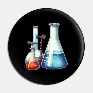 Chemistry Bunsen and Beakers Pin