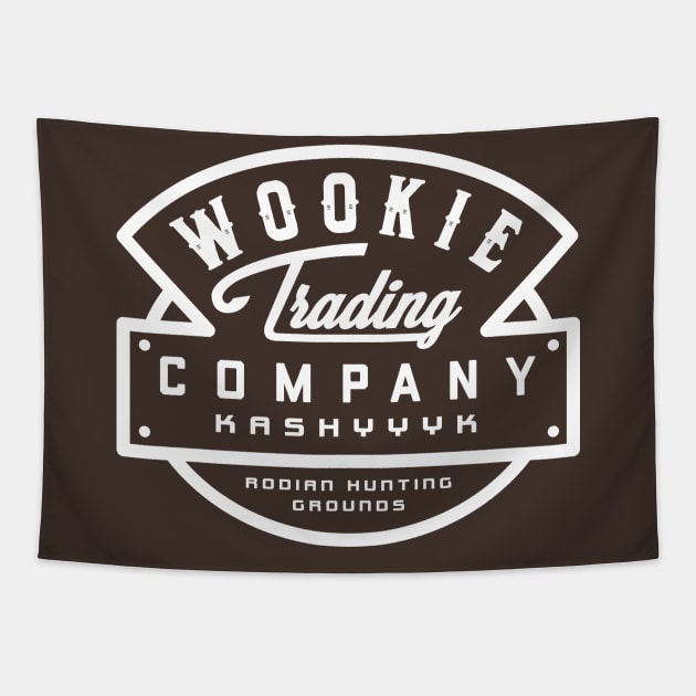 Wookie Trading Co. Tapestry by MindsparkCreative