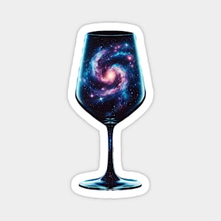 Wine Glass with Galaxy in it Wine Lover Magnet