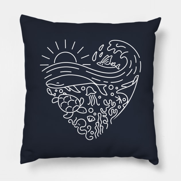 Love the sea Pillow by rakelittle