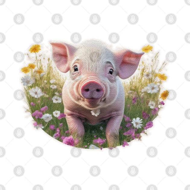 A Piglet in flower by JnS Merch Store