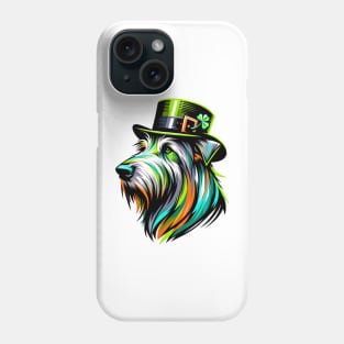 Irish Wolfhound Portrait for Saint Patrick's Day Phone Case