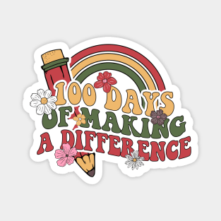 100 days of making a difference teacher Magnet