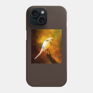 White Budgie Parakeet Phone Case