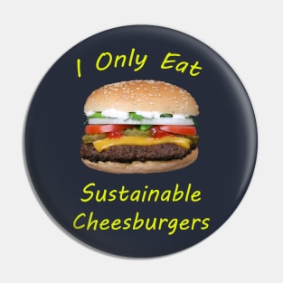 Sustainable Cheeseburger Pin