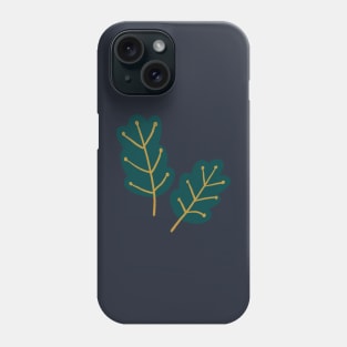 Oak leaves composition, green and yellow color. Phone Case