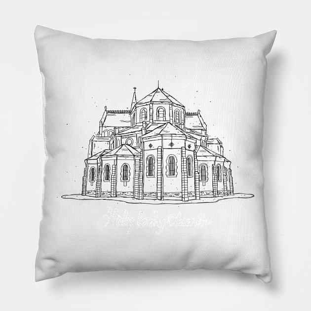 Holy lady church Pillow by OrangeFox