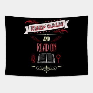 Keep Calm and Read On Vintage RC08 Tapestry