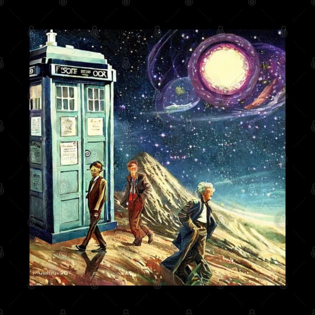 Tardis and Doctor Who Searching in Universe by DaysuCollege