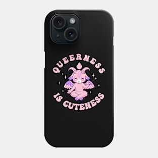 Queerness is Cuetness Cute Queer Baphomet Phone Case