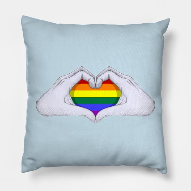 Rainbow flag Pillow by redmay