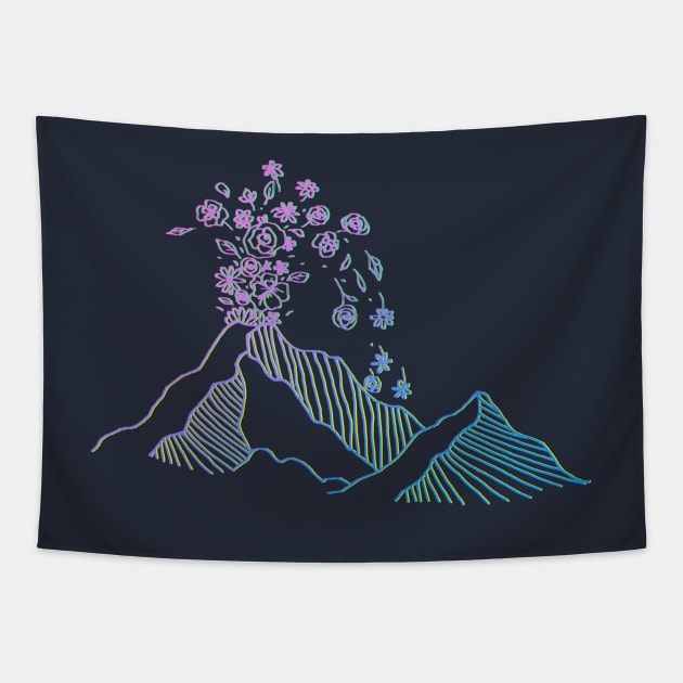 floral volcano Tapestry by vita95gelman