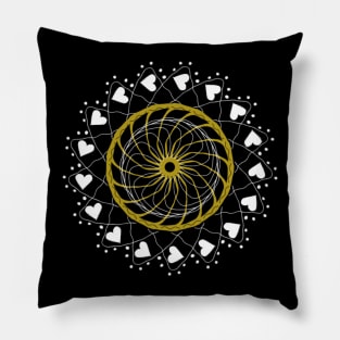 Heart Vortex Mandala Pillow