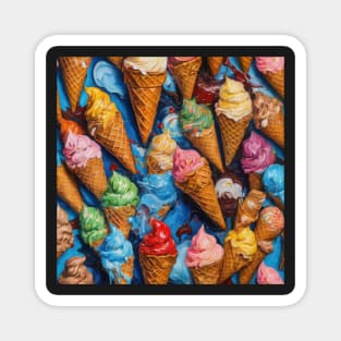 Melting Ice Cream Cones Magnet