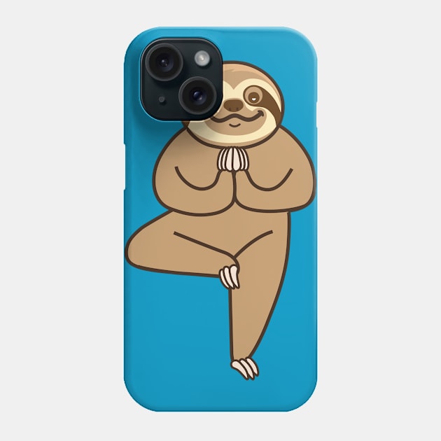 Cute Sloth Yoga Tree Phone Case by Plushism