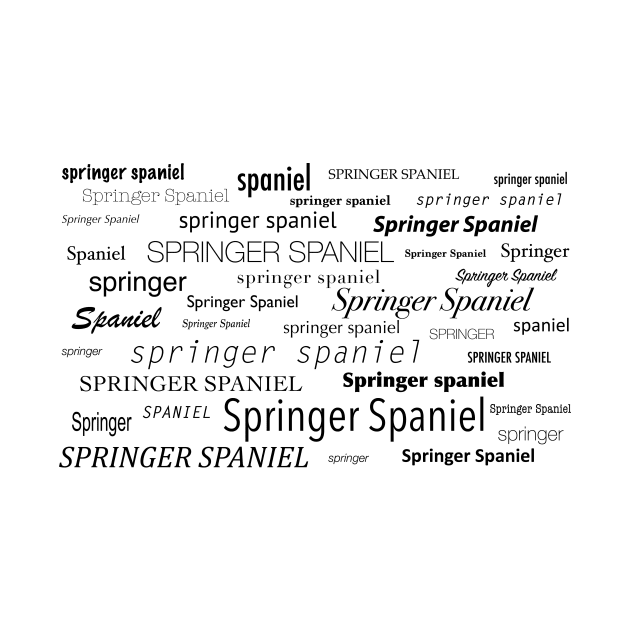 Springer Spaniel Word Cloud by Tillowin