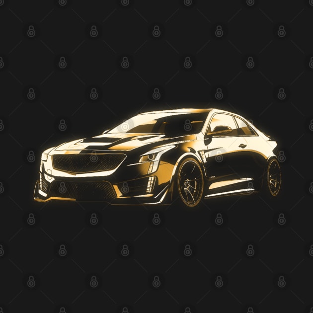 Cadillac CT5-V Blackwing glowing silhouette by Moulezitouna