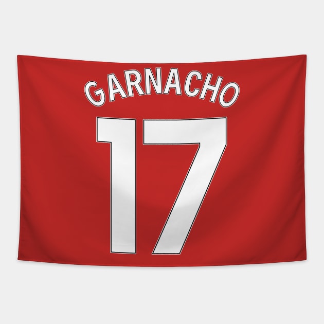 Garnacho Football Shirt Tapestry by Footie Prints