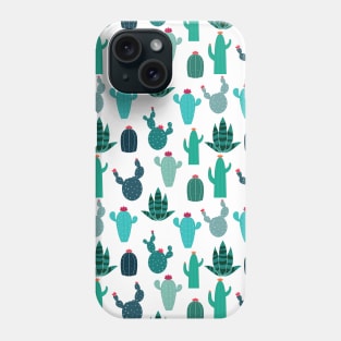 Cactus and Succulent plants - Cute Succulents - Kawaii Cactus Pattern Phone Case