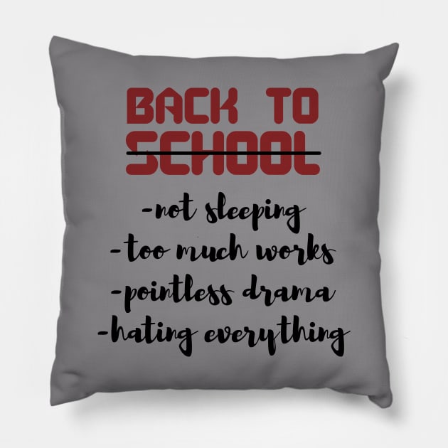 Back to school Funny Pillow by monsieurfour