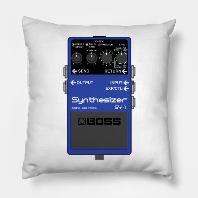 Boss SY-1 Synthesizer Guitar Effect Pedal Pillow by conform