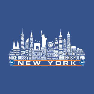 New York Hockey Team All Time Legends, New York City Skyline T-Shirt