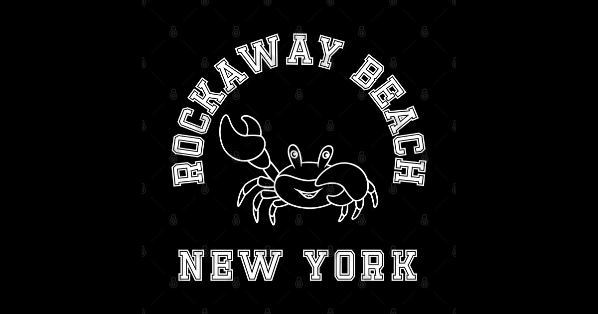 Rockaway Beach Crab (Dark Colors) Rockaway Beach Sticker TeePublic
