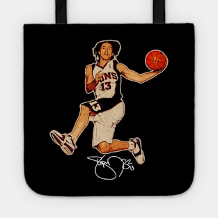 Steve Nash Basketball Legend Signature Vintage Retro 80s 90s Bootleg Rap Style Tote