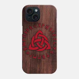 Wooden Celtic Knot Runes Phone Case