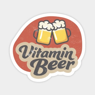 Vintage Vitamin Beer Graphic Magnet