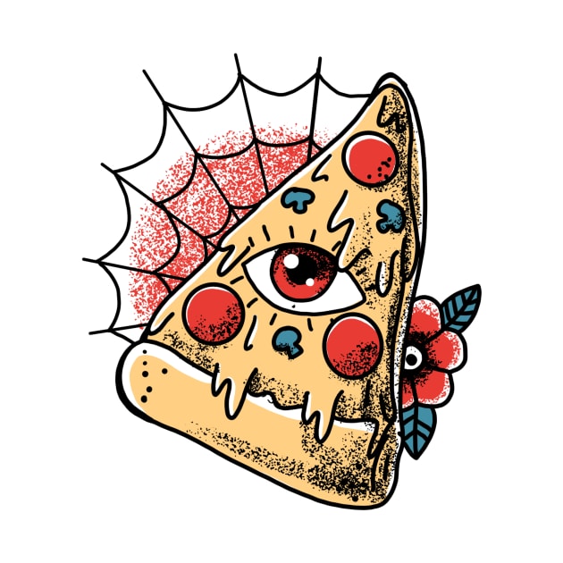 Pizza Monster Tattoo Graphic by InkyArt