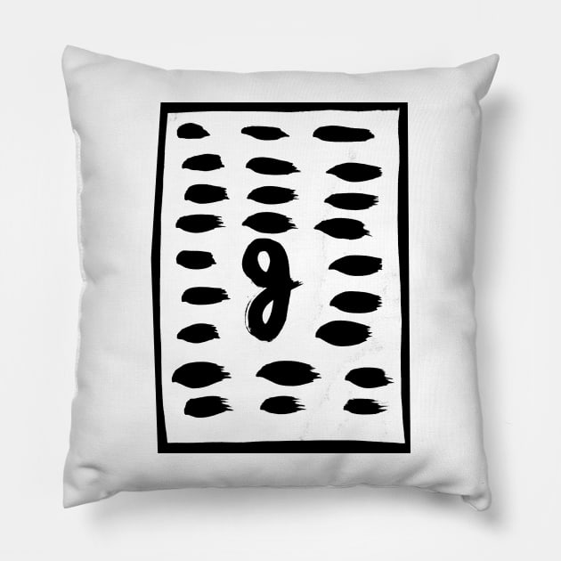 The painting of the letter g lowercase . Pillow by the_spiritual_view