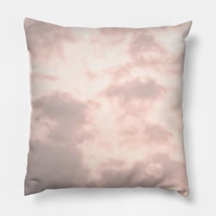 Pink Sky, Clouded Sky | Pink Sky Photography | Pink Sky Fine Art Print Pillow