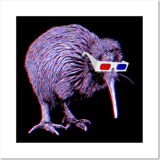 Brown Kiwi Bird Wearing A New Zealand Shirt Posters, Art Prints by -  Interior Wall Decor #42858