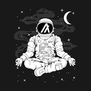 Astronaut Yoga Algorand ALGO Coin To The Moon Crypto Token Cryptocurrency Blockchain Wallet Birthday Gift For Men Women Kids T-Shirt