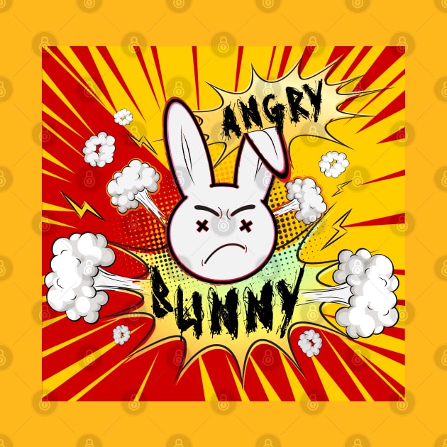 Angry Bunny graphic art by 66designer99