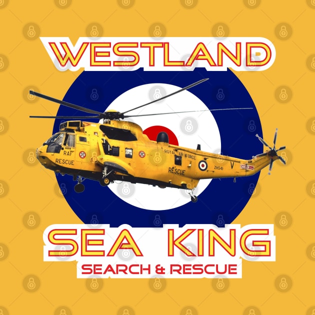 Westland Sea King Search and rescue helicopter in RAF roundel, by AJ techDesigns