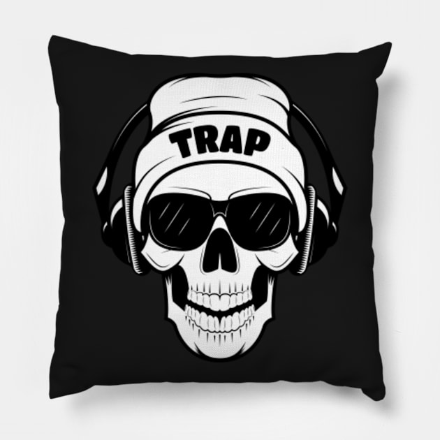 Trap Skull Pillow by sqwear
