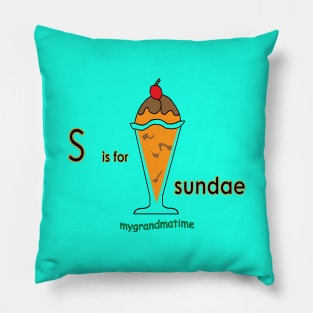 s is for sundae Pillow