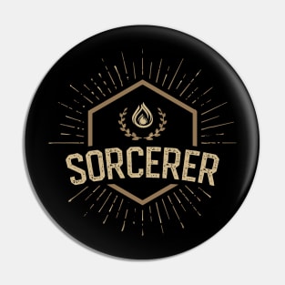 Sorcerer Character Class Tabletop Roleplaying RPG Gaming Addict Pin