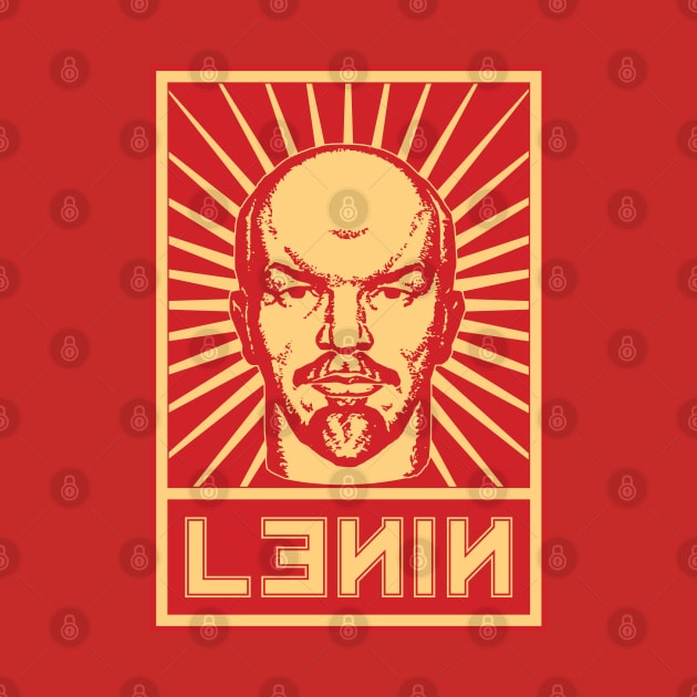 Vintage Lenin Soviet Propaganda by Beltschazar